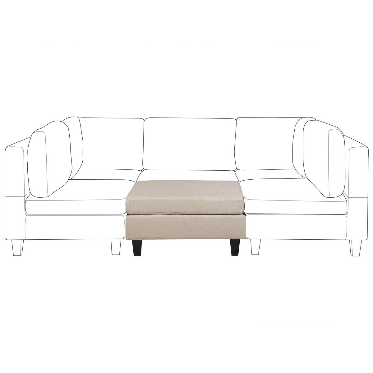 OTTOMANE Fevik 76/76/39 cm - Beige, Kunststoff/Textil (76/39/76cm) - Beliani