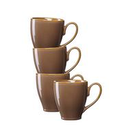 KAFFEEBECHER Sahara Dunkelbraun 400 ml 4er Set - Dunkelbraun, Keramik (0.4L) - Ritzenhoff Breker