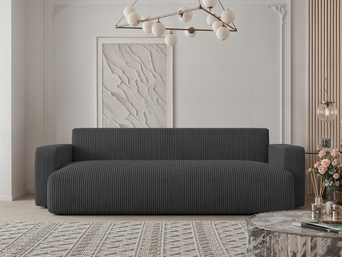 SOFA mit Schlaffunktion, Anthrazit - Anthrazit, Holzwerkstoff (246/79/93cm) - Idohome