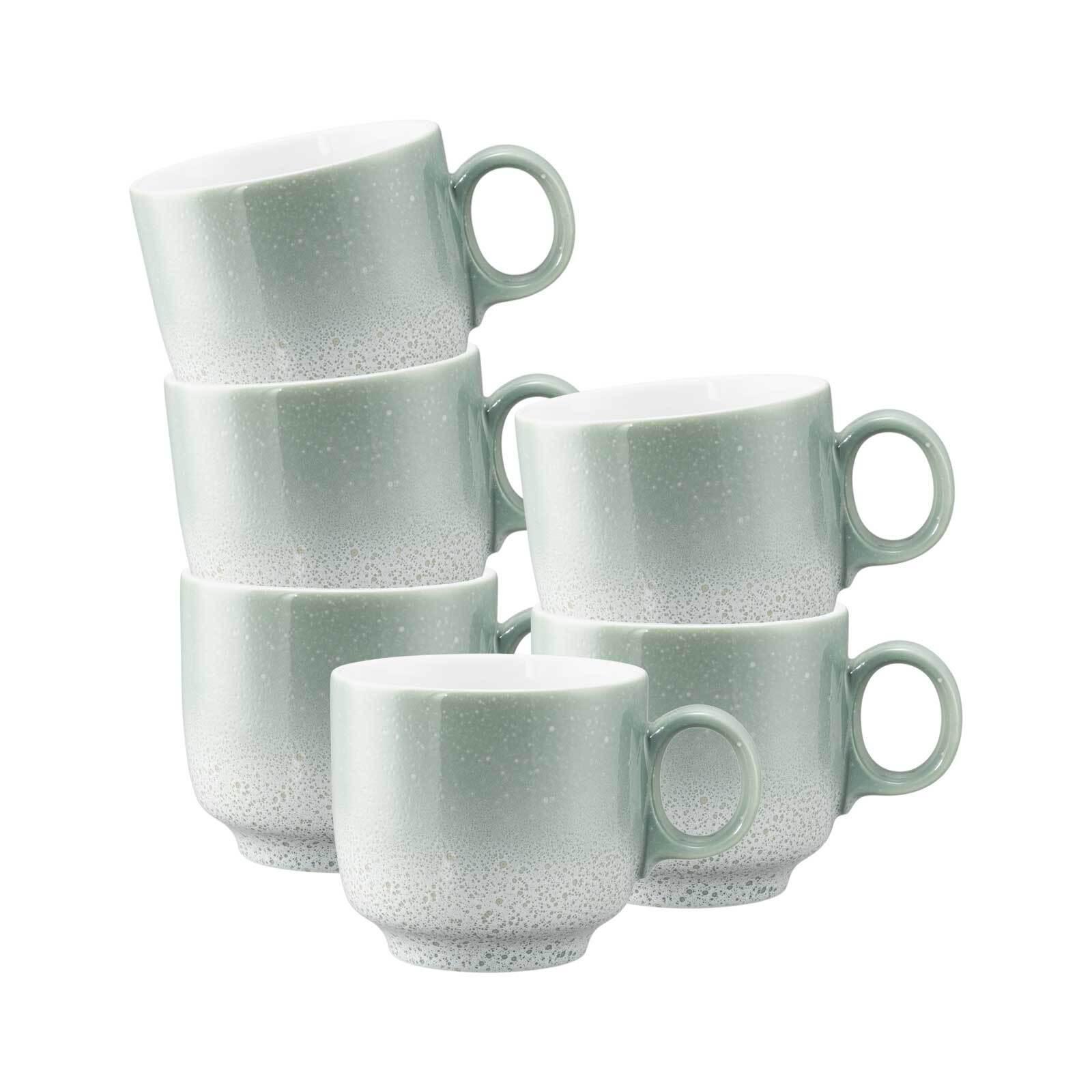 CAPPUCCINOTASSEN Sento Home Aura mint 300 ml 6er Set - Mintgrün, Keramik (0.3L) - Seltmann Weiden