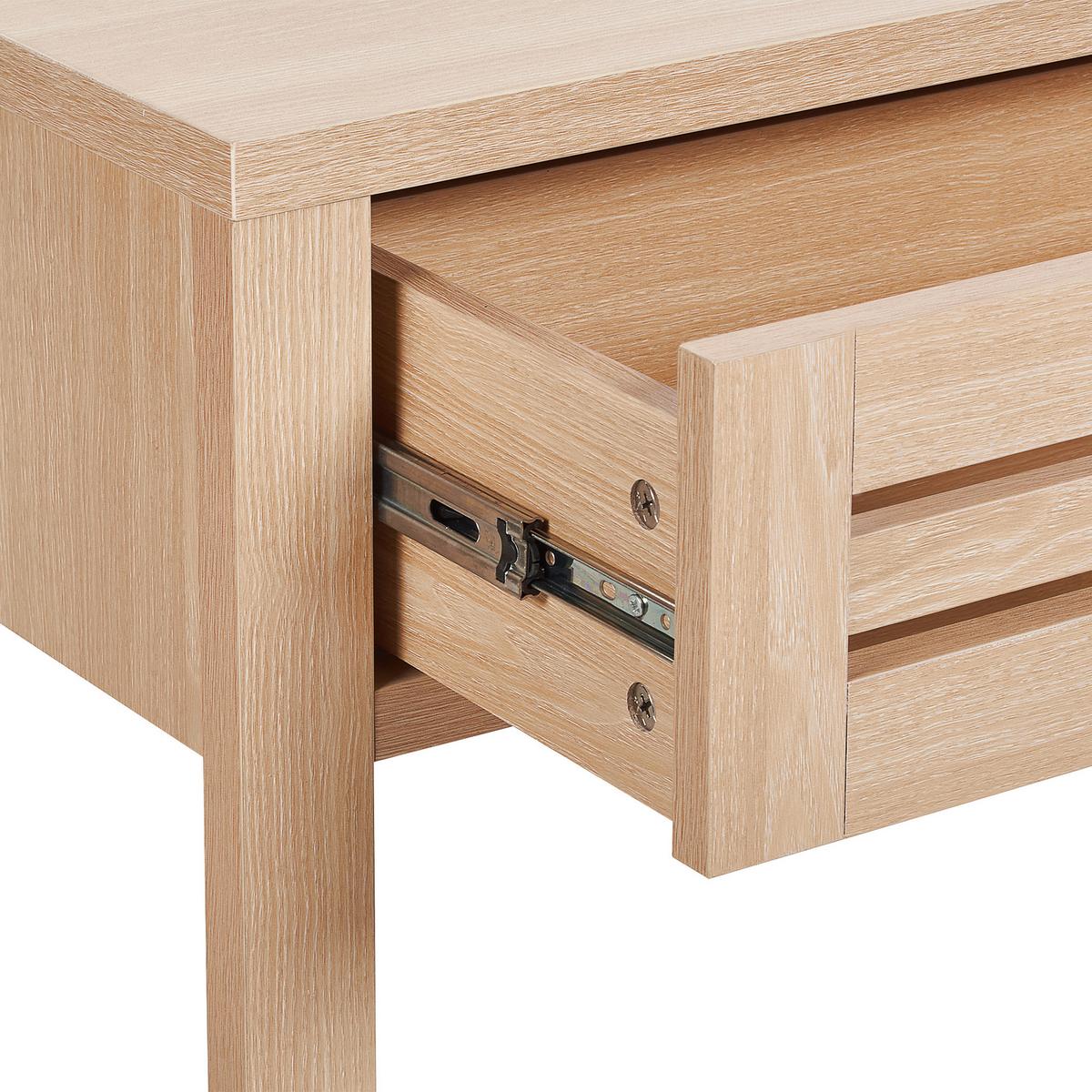 KONSOLENTISCH heller Holzfarbton 2 Schubladen Randa - Hellbraun, Holzwerkstoff (35/100/75cm) - Beliani