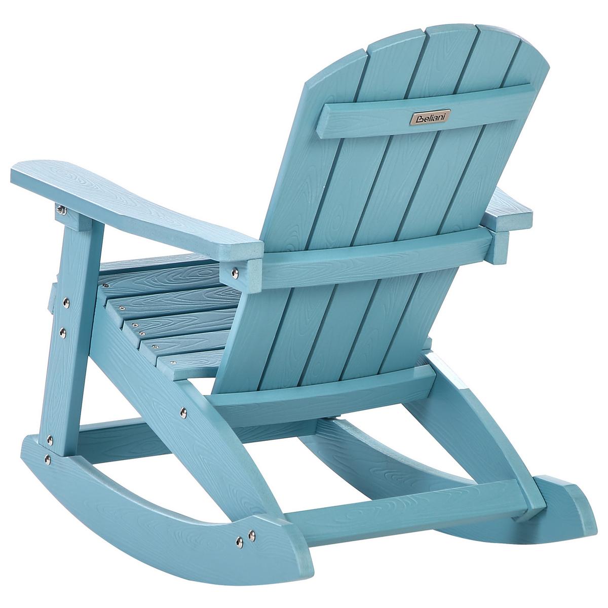 GARTEN-SCHAUKELSTUHL Blau Adirondack - Blau, Kunststoff (52/67/68cm) - Beliani