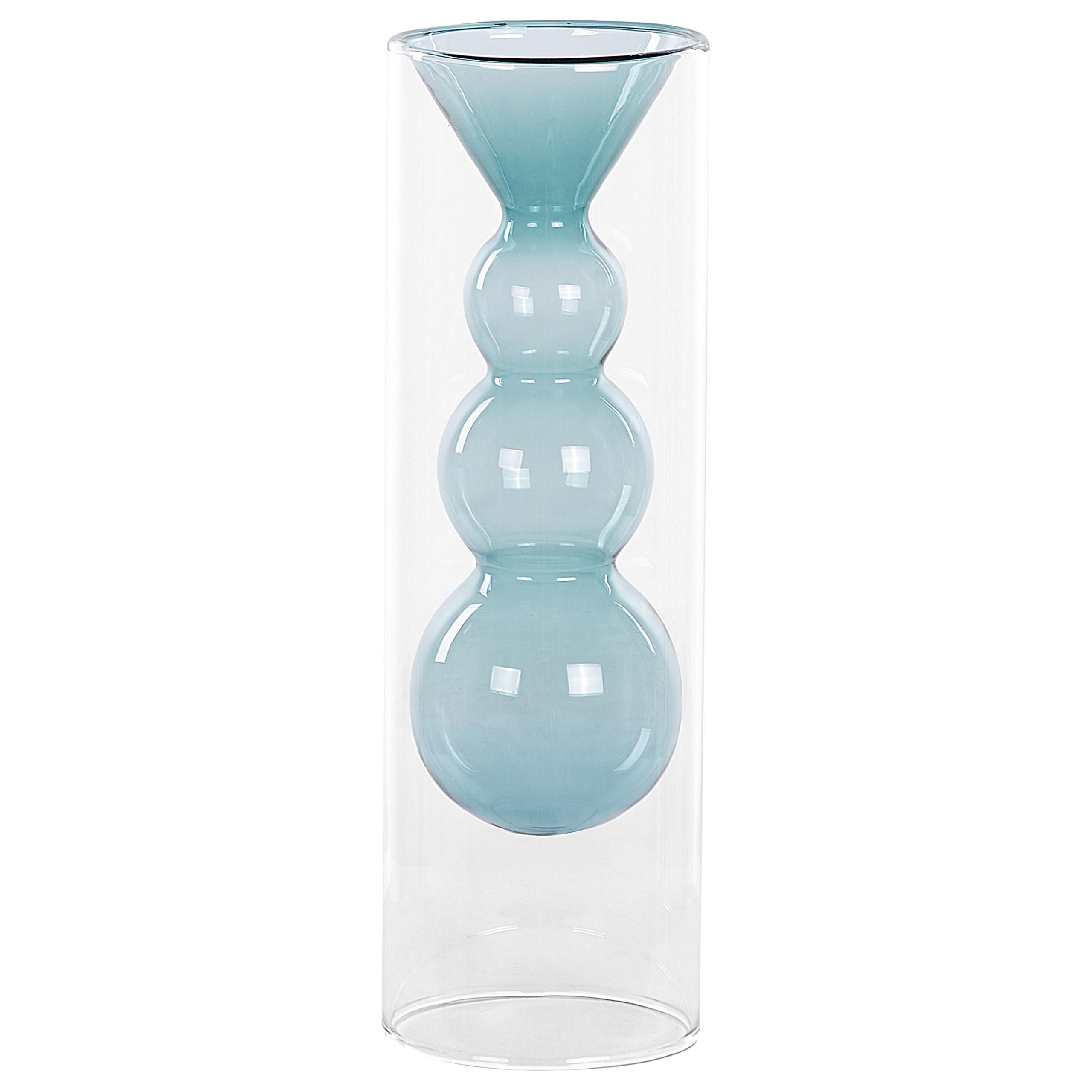BLUMENVASE Glas transparent Kalochi - Transparent, Glas (27cm) - Beliani