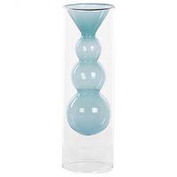 BLUMENVASE Glas transparent Kalochi - Transparent, Glas (27cm) - Beliani