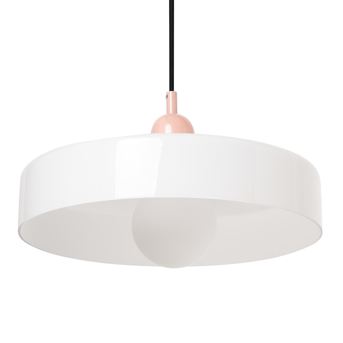 HÄNGELEUCHTE Weiß Paala - Pink/Weiß, Glas (35/35/148cm) - Beliani