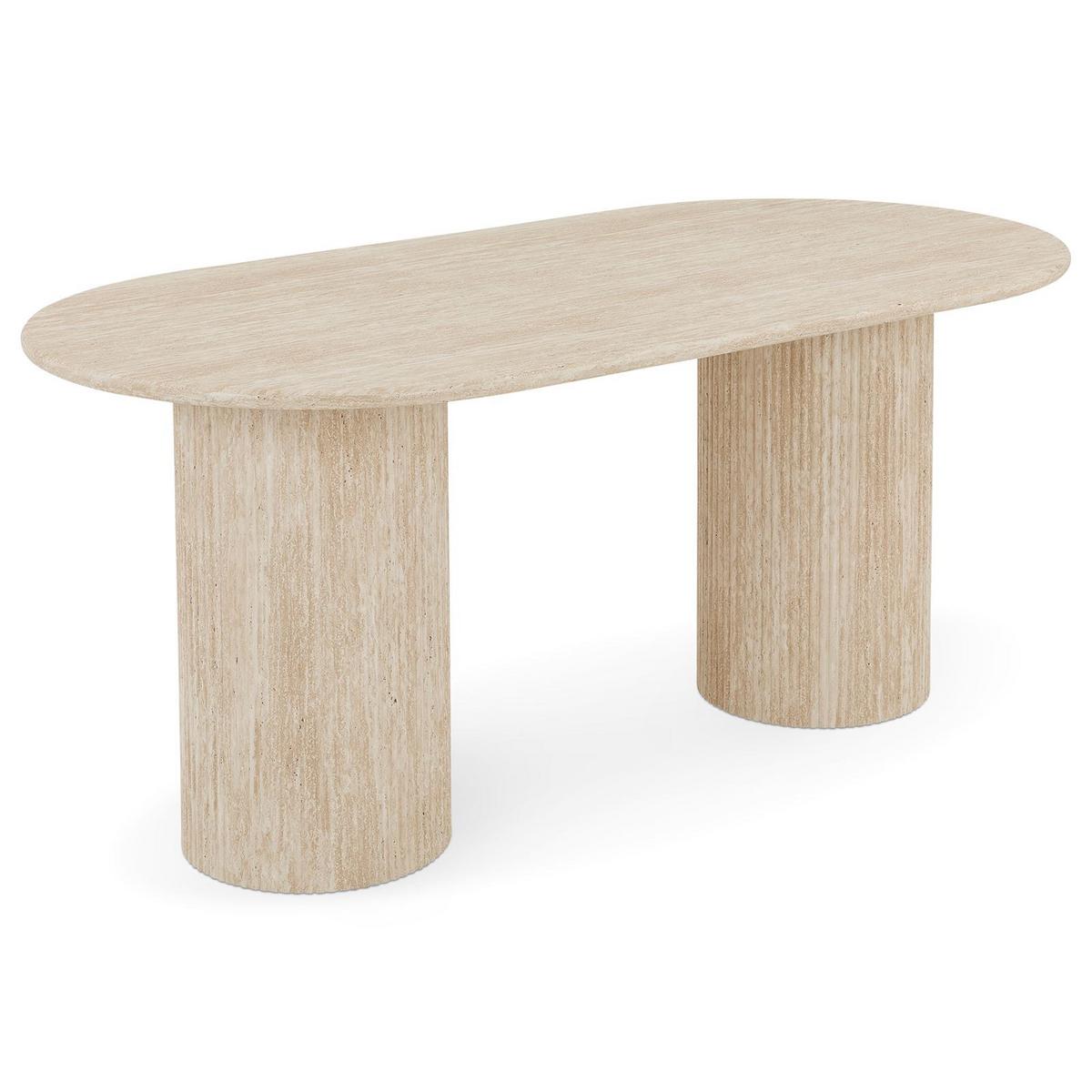 ESSTISCH TEVELI beige - Beige, Holzwerkstoff (90/180/76cm) - IDIMEX