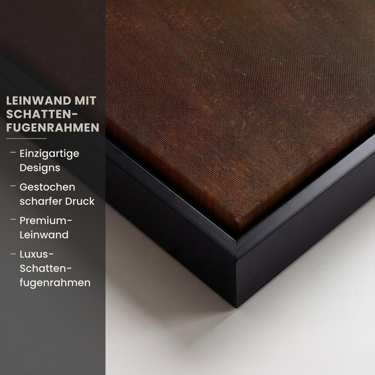 LEINWAND Bilder mit Rahmen - Alte Meister - Blumen - Balthasar van der Ast - 90x60 - Hellbraun, Textil (90/60cm) - MuchoWow