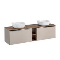 DOPPELWASCHTISCH 180cm Éros Taupe - Taupe, Holzwerkstoff (180/48/46cm) - Petits-meubles
