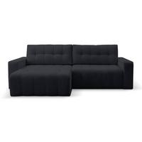 ECKSOFA Maillo Dunkelgrau Cord - Dunkelgrau/Schwarz, Kunststoff/Textil (245/143cm) - Selsey