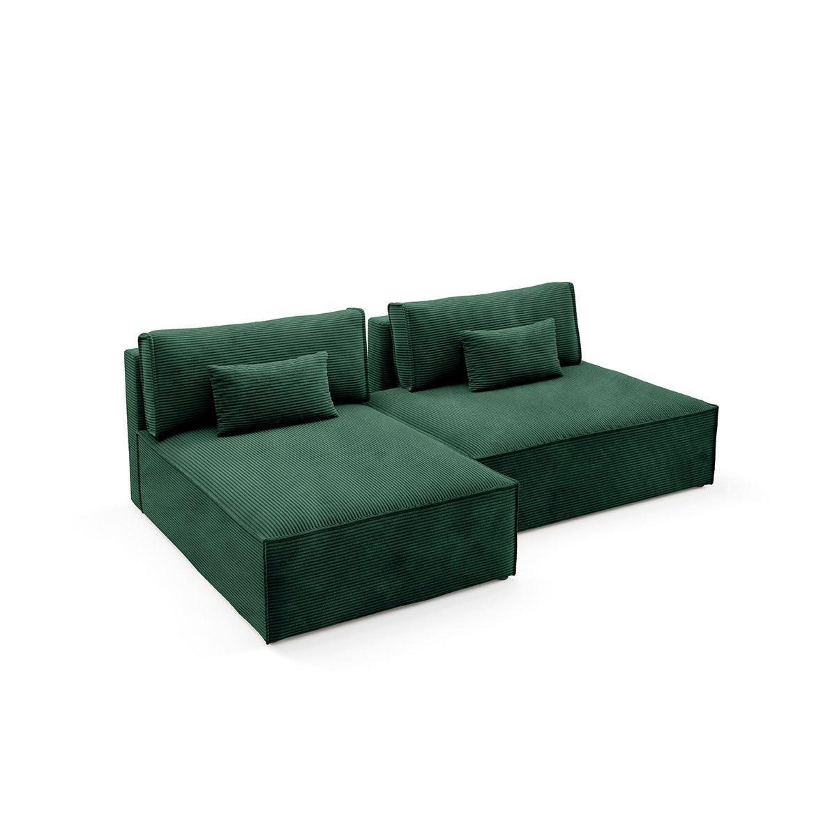 ECKSOFA Georgia Tannengrün - Grün, Holz (236/148cm) - Petits-meubles