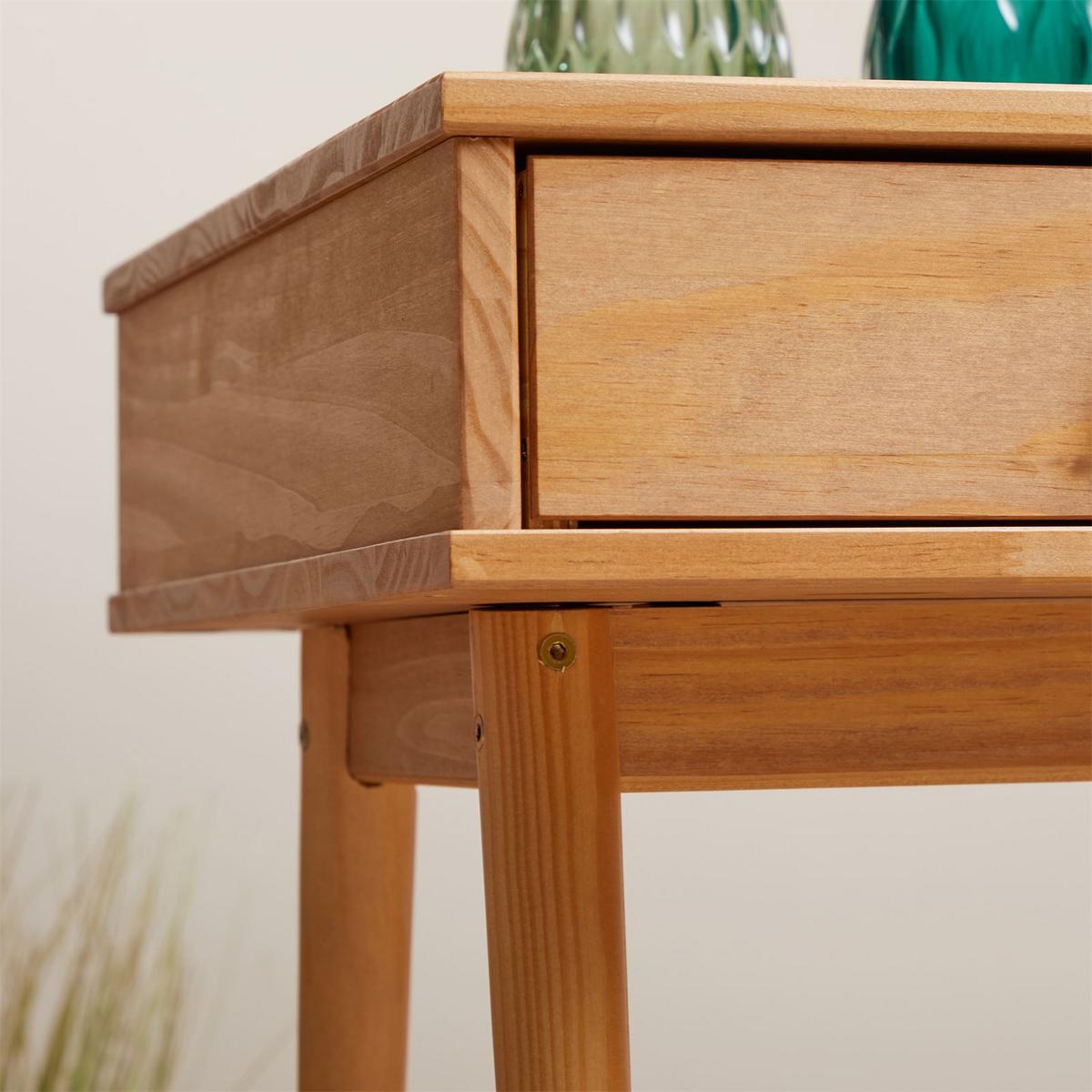 SCHREIBTISCH KIM - Braun, Holz (50/110/76cm) - IDIMEX