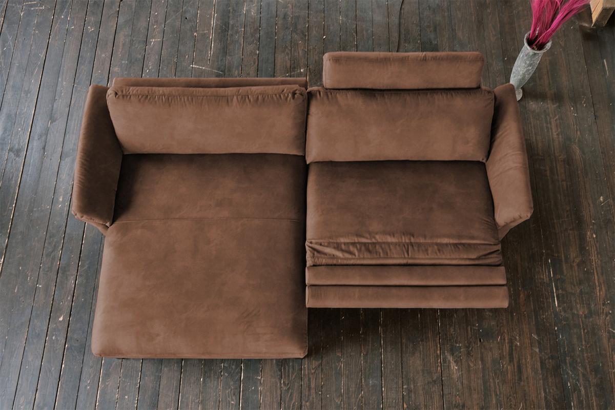 ECKSOFA MIT MOTORISCHER RELAXFUNKTION MALTA Braun Webstoff Relaxfunktion - Schwarz/Braun, Buchenholz/Textil (302/175cm) - KAWOLA