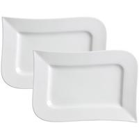 SERVIERPLATTEN Melodie weiß 36 x 23 cm 2er Set - Weiß, Keramik (23/3/36cm) - Ritzenhoff Breker