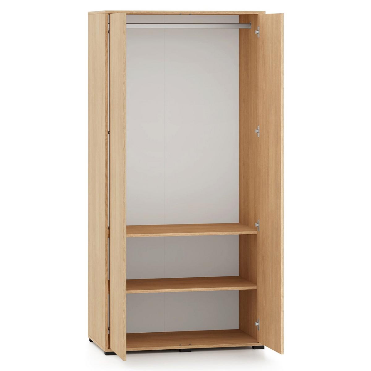 KLEIDERSCHRANK Heggers Mavelie Eicheoptik, 91,6 cm - Eichefarben, Holzwerkstoff (91.6/189.6/52cm) - Selsey
