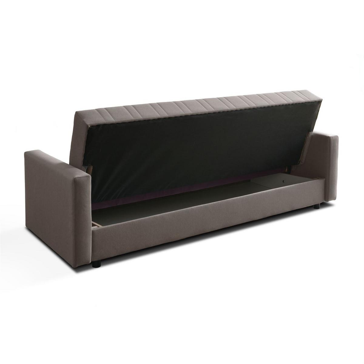 SCHLAFSOFA VERO MAX mit Schlaffunktion Castel 20 - Grau, Textil (191/88/90cm) - Lookway
