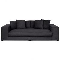 3-SITZER-SOFA schwarz mit Kissen Glorvika - Schwarz, Textil (240/58/120cm) - Beliani