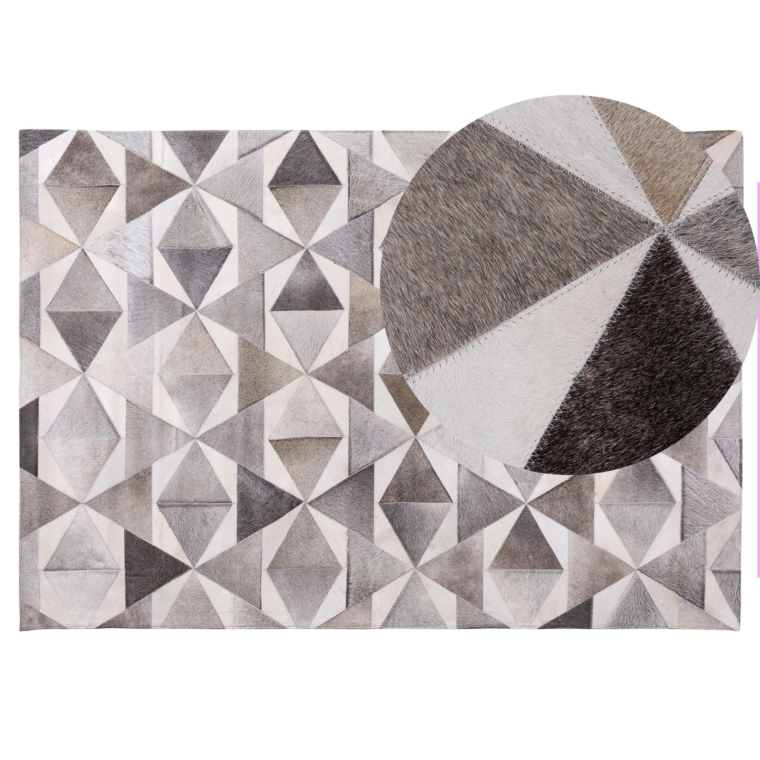 KURZFLOR-TEPPICH Alaka 200/140 cm - Grau, Fell (140/200cm) - Beliani