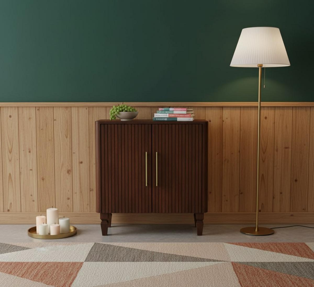 SCHRANK mit Wine-Wood-Oak-Finish, 2 Türen, 2 Innenablagen, dunkelbraun - Dunkelbraun, Holz (75/76/35cm) - Artisan Furniture
