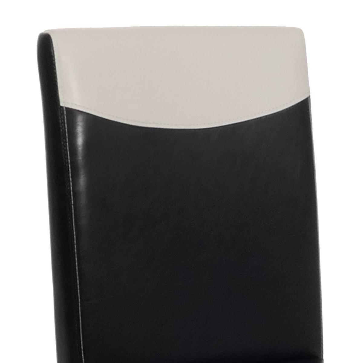 ESSZIMMERSTUHL Schwarz, Weiß 6er-Set - Multicolor/Schwarz, Textil (43/90/56cm) - MCW