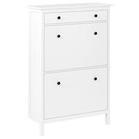 SCHUHSCHRANK Weiß Gibson - Weiß, Holzwerkstoff (89/127/30cm) - Beliani