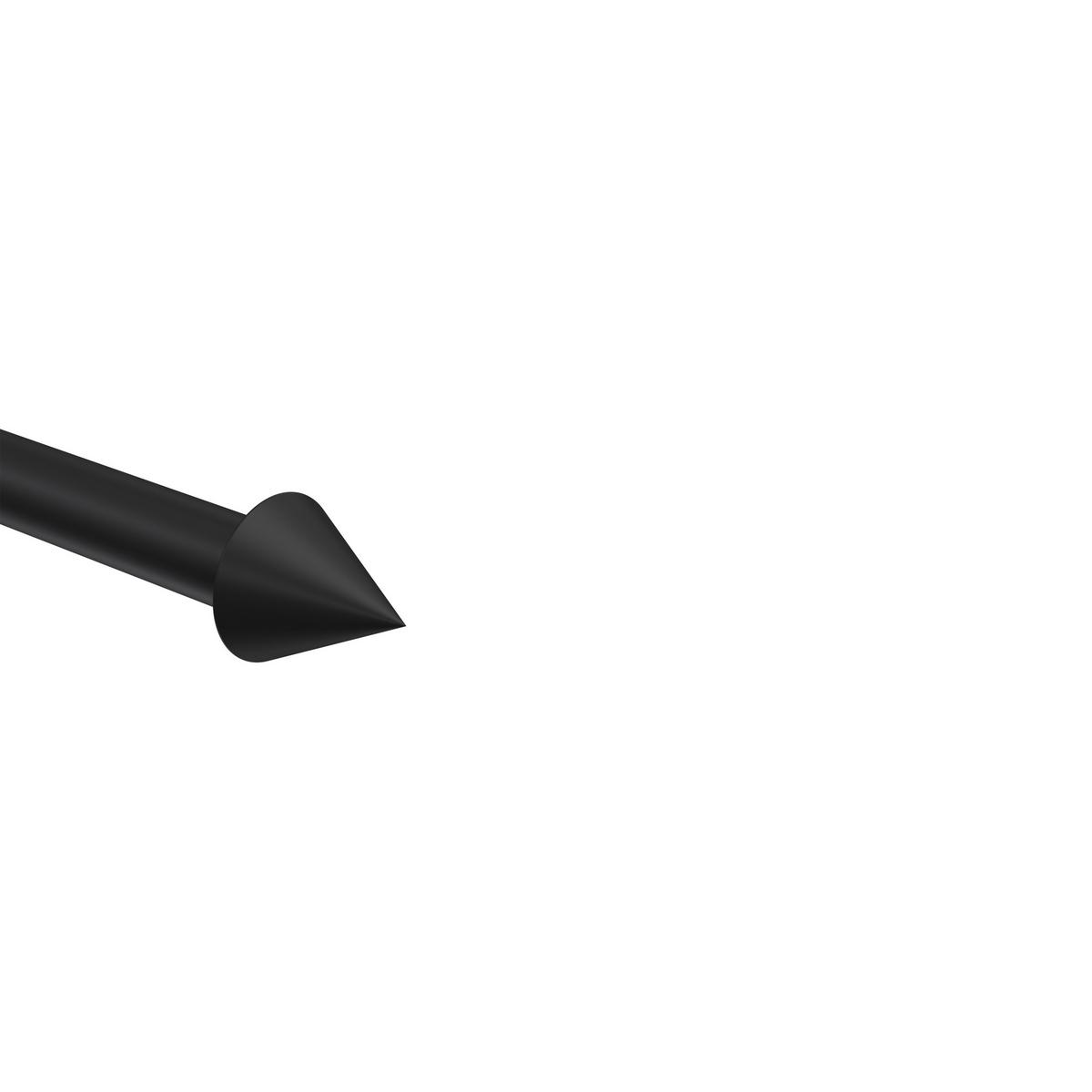 ENDSTÜCKE FÜR GARDINENSTANGEN / TELESKOPSTANGEN Cone 16/13 mm Ø Schwarz, Packung 2 Stück - Schwarz, Kunststoff (3/3/3cm) - INTERDECO
