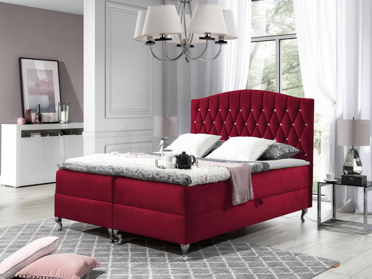 BOXBETT Puerto - H3 - Rot, Holz (140/200cm) - MIRJAN24