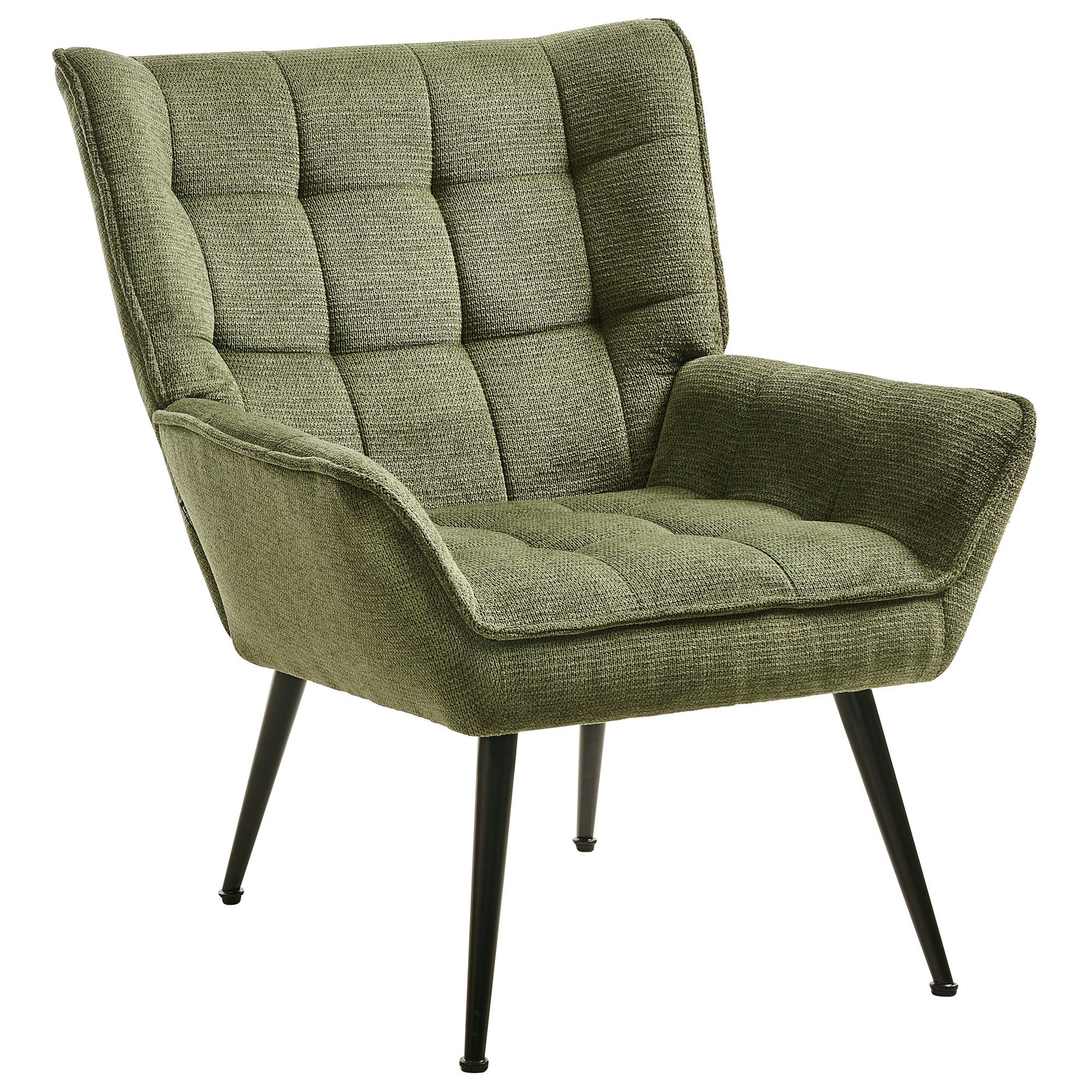 SESSEL Stoff Grün Bellingmo - Grün, Textil (75/85/60cm) - Beliani