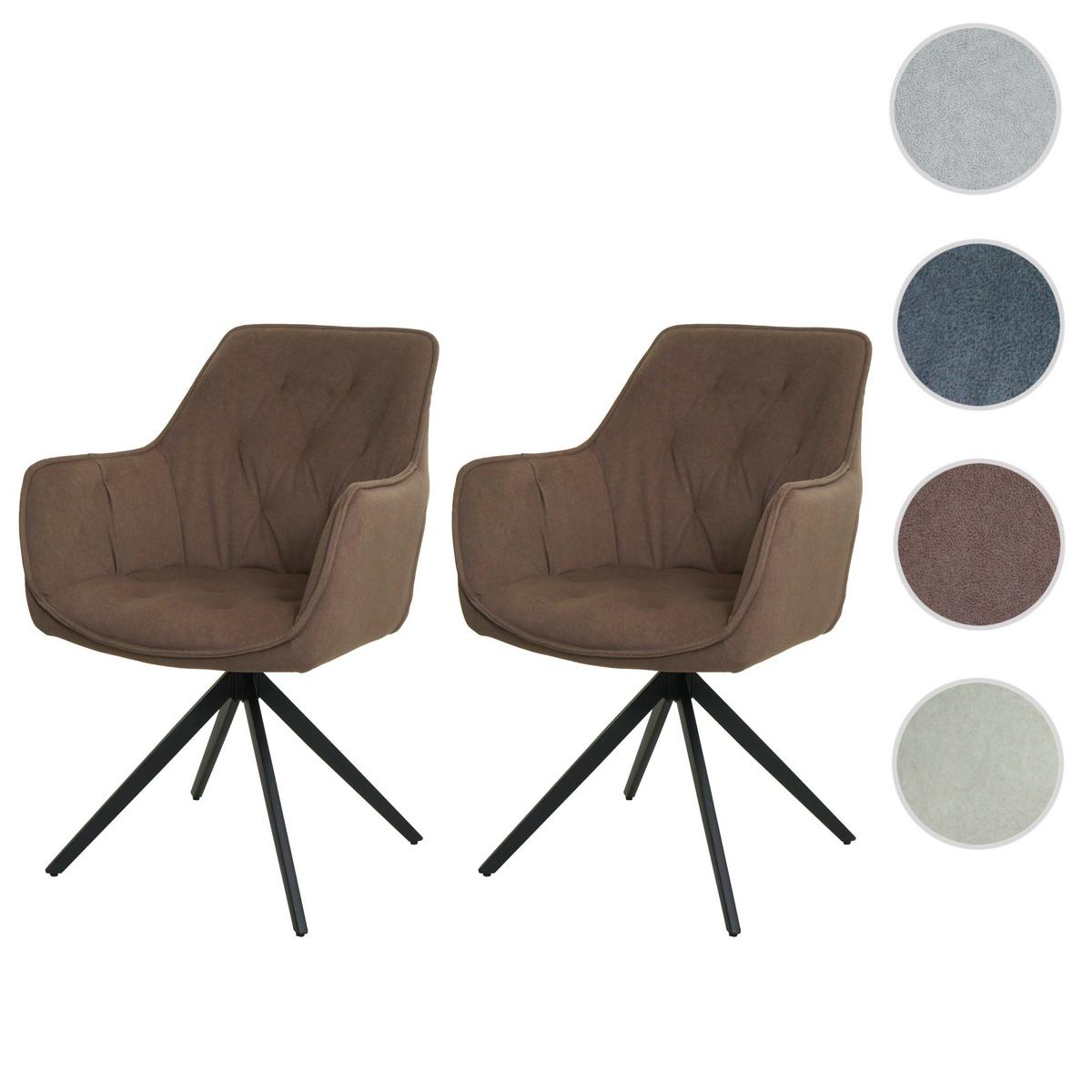 ESSZIMMERSTUHL Braun 2er-Set - Braun, Textil (55/87/60cm) - MCW