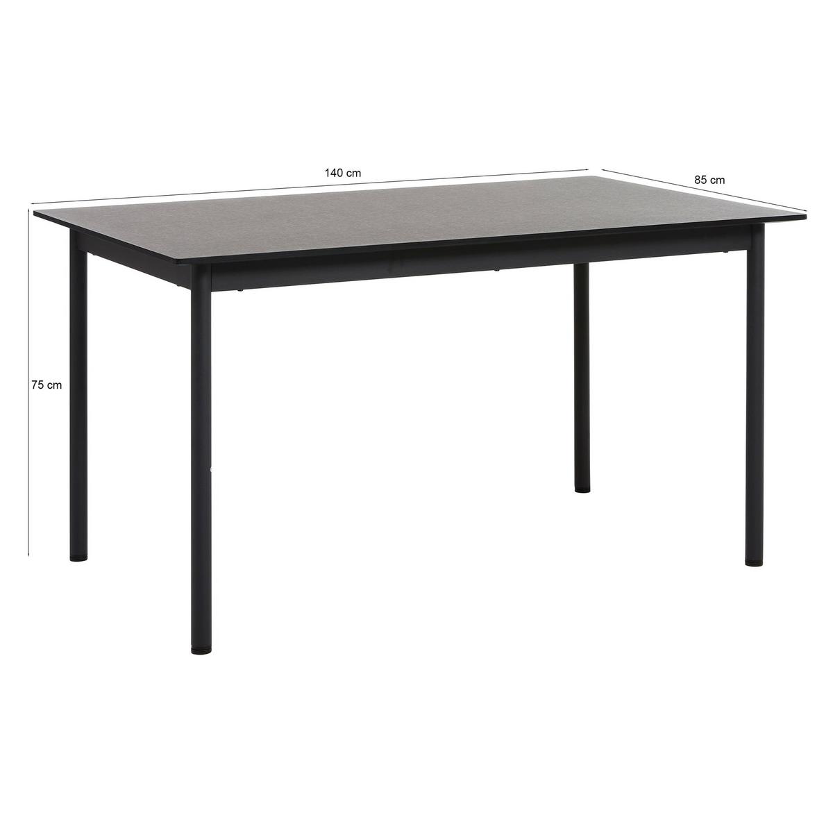ESSTISCH Mogest 140 cm - Beige, Holzwerkstoff/Metall (85/140/75cm) - Selsey