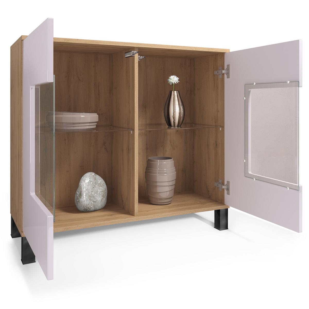 KOMMODE Grömitz Weiß Hochglanz - Weiß Hochglanz, Holzwerkstoff (92.5/84.5/35cm) - Vladon