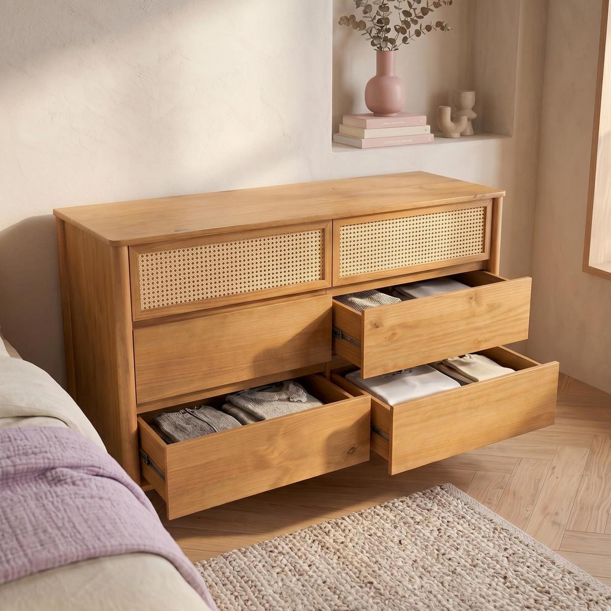 KOMMODE CEFIRA Eiche - Eichefarben, Holz (132/83/40cm) - IDIMEX