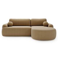 ECKSOFA Aurio Hellbraun Rechts - Hellbraun, Holz/Textil (261/177cm) - Graingold