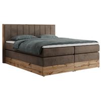 BOXSPRINGBETT BELLISSIMO KING 160/200 Braun Velvet - H4 - Braun, Holz/Textil (160/200cm) - MKS