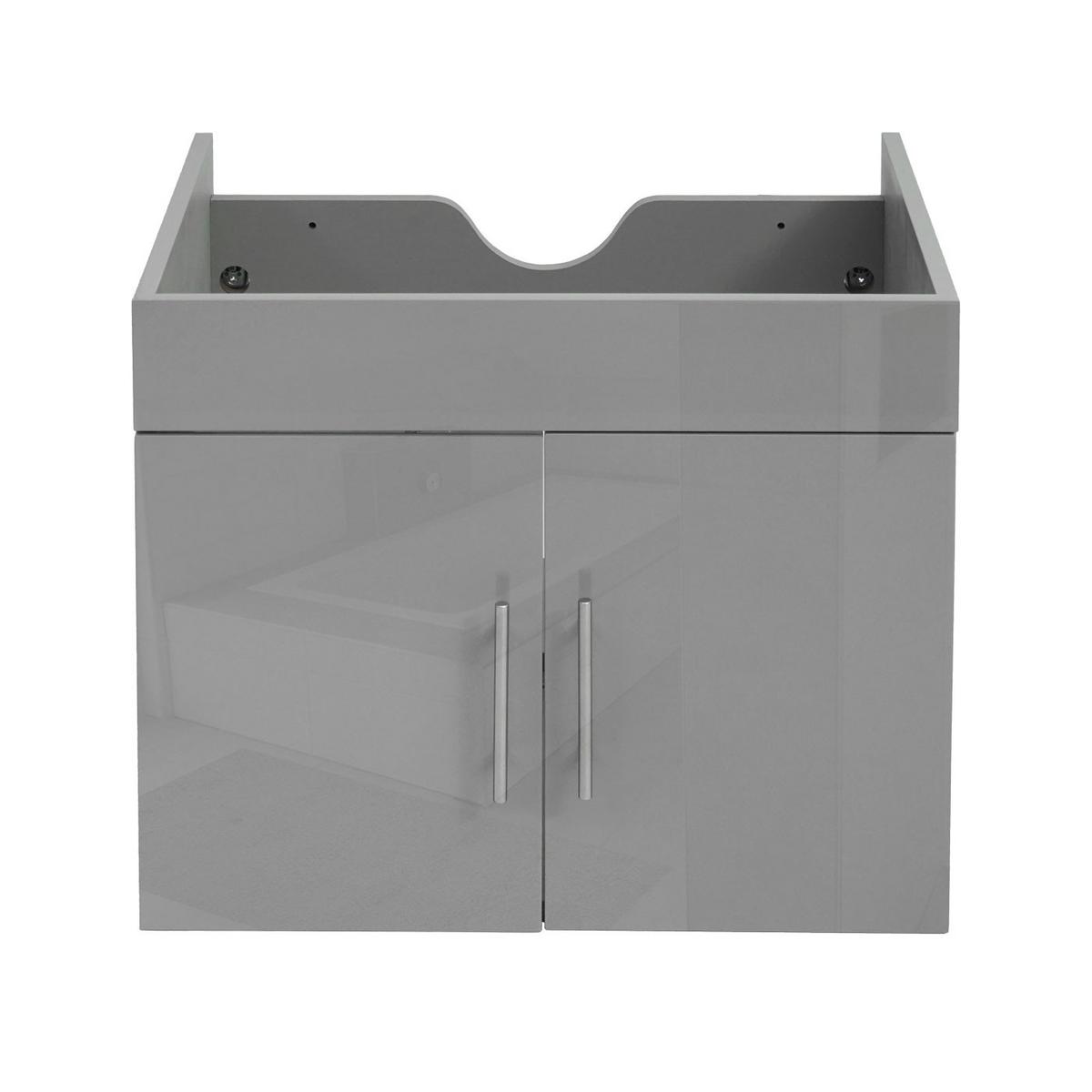WASCHBECKENUNTERSCHRANK Grau - Grau, Holzwerkstoff (59/48/46cm) - MCW