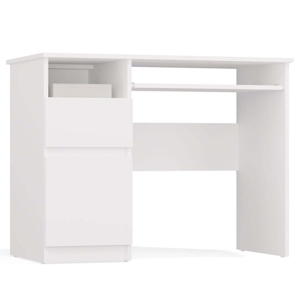 SCHREIBTISCH Weiß 98/75/51 - Weiß, Holzwerkstoff (90/50/75cm) - RAUMHIRSCH FURNITURE