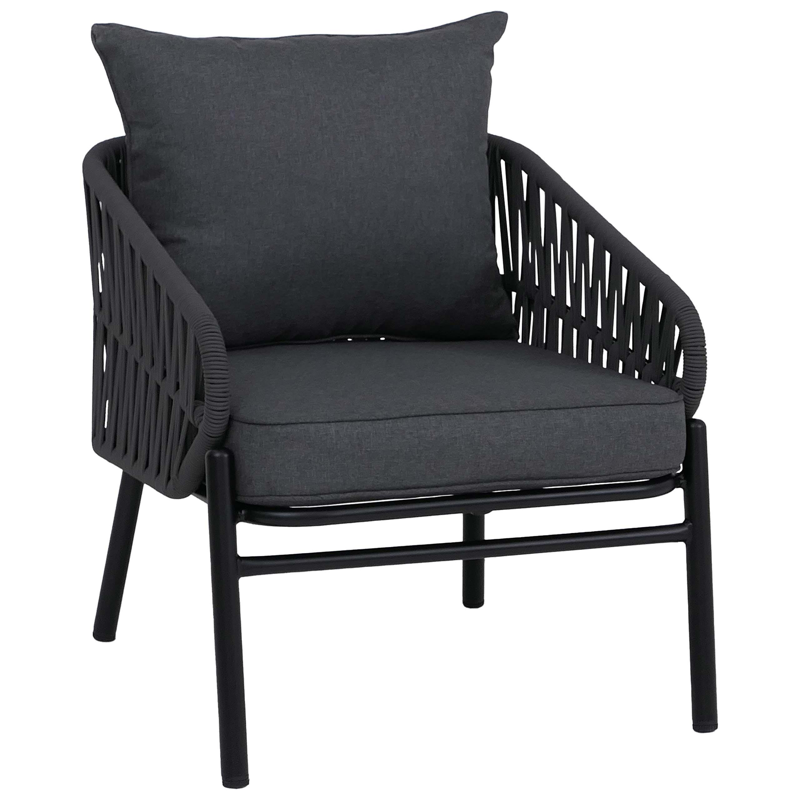 GARTENSTUHL Anthrazit - Anthrazit, Metall (64/67/70cm) - MCW
