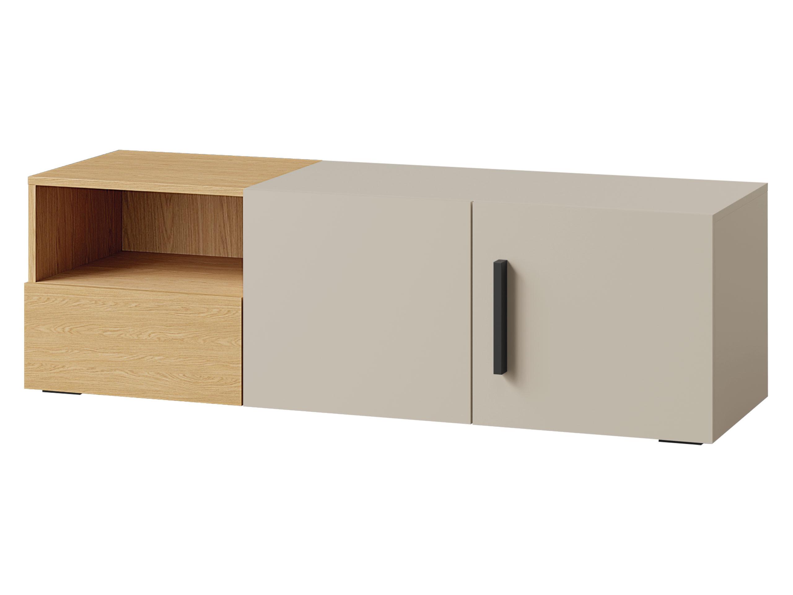 TV-LOWBOARD Lorin 2D1S LO09 - Kaschmir/Eichefarben, Holzwerkstoff (136/42/40cm) - MIRJAN24