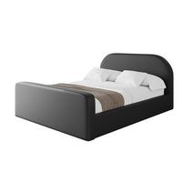 POLSTERBETT mit Bettkasten, Fußteil und Lattenrost, Boxbett ohne Matratze - TIVON-Z 180x200 Schwarz Kunstleder - Schwarz Hochglanz, Holzwerkstoff/Textil (180/200cm) - ALTDECOR