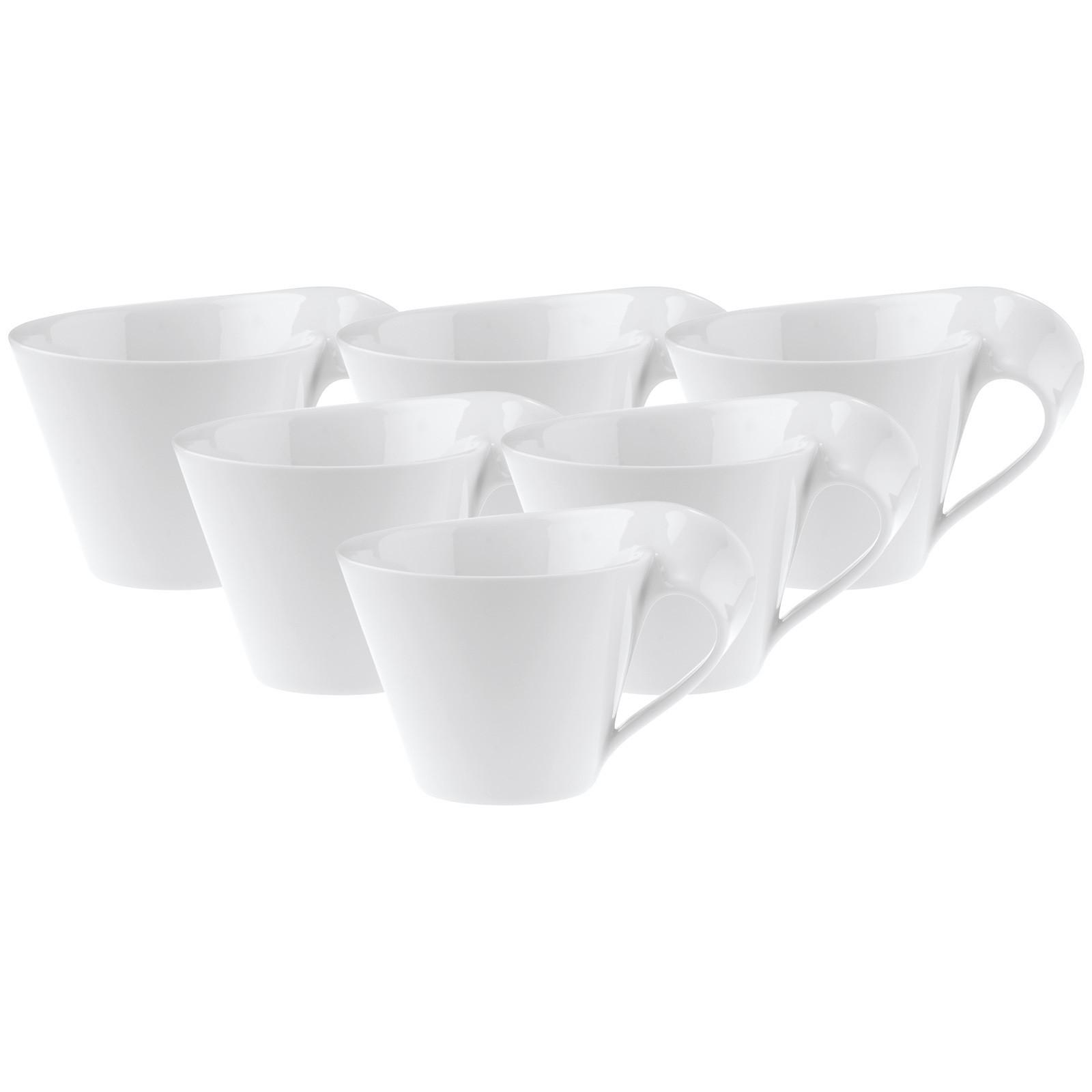 CAFÉ AU LAIT OBERTASSEN NewWave Caffè weiß 260 ml 6er Set - Weiß, Keramik (0.26L) - Villeroy & Boch