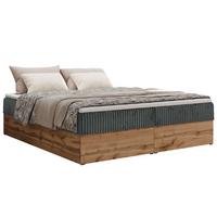 BOXBETT WOOD ZERO 180/200 - Grau Cord - H3 - Topper T25 - Grau, Textil (180/200cm) - MKS