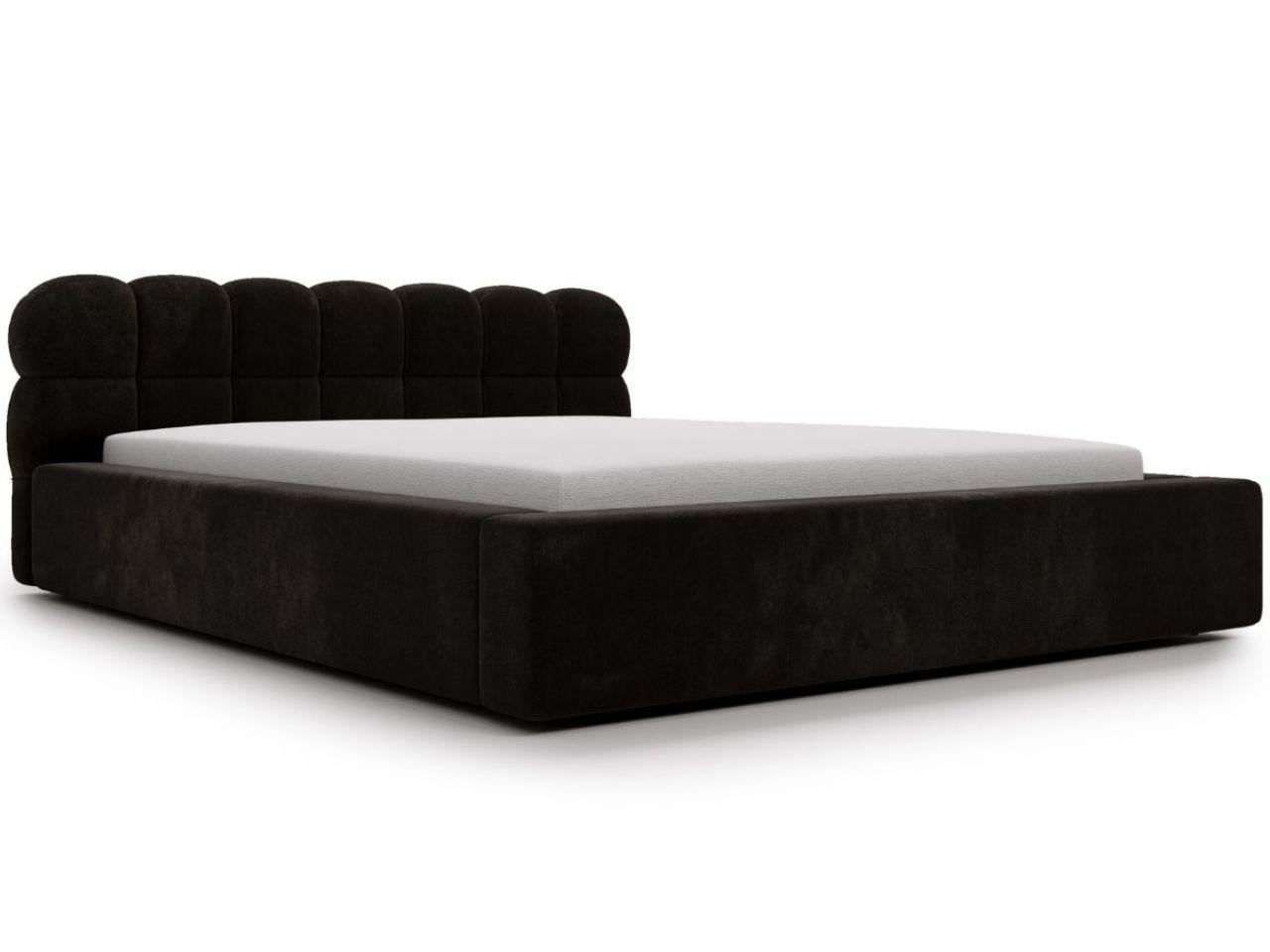 POLSTERBETT Plaza 160x200 Schwarz - Schwarz/Naturfarben, Holz/Kunststoff (160/200cm) - Graingold