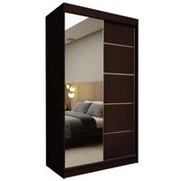 SCHWEBETÜRENSCHRANK MIRELLA 120/216/61 cm 2-türig mit Spiegel Wengefarben - Wengefarben, Holzwerkstoff (120/216/61cm) - MASSENO