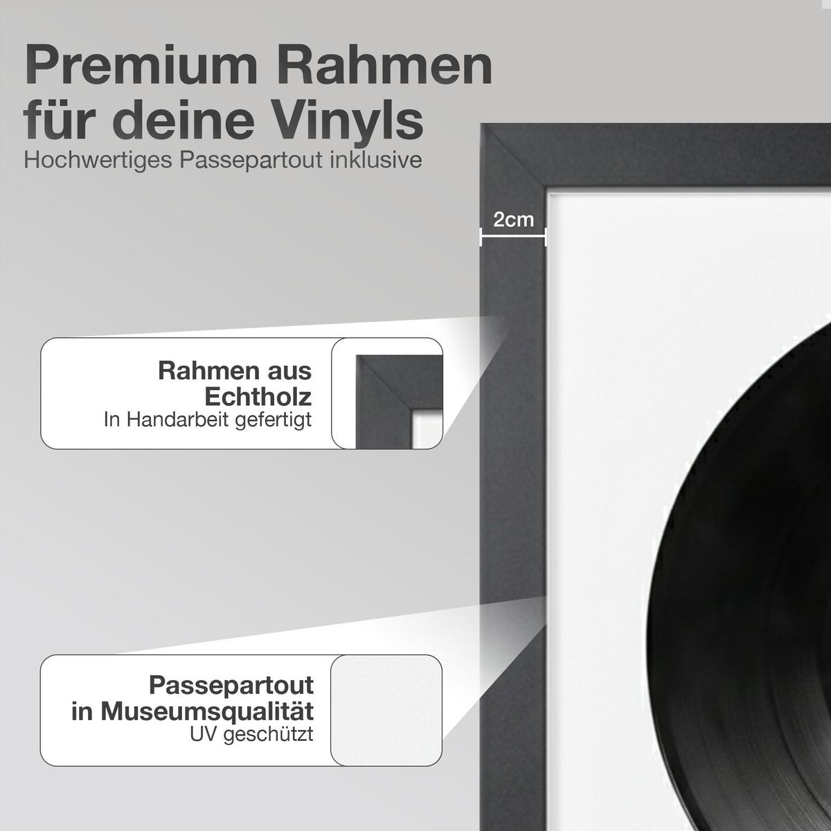 VINYL BILDERRAHMEN 40/40 2er Set - Schwarz, Holz (40/40cm) - K-Möbel