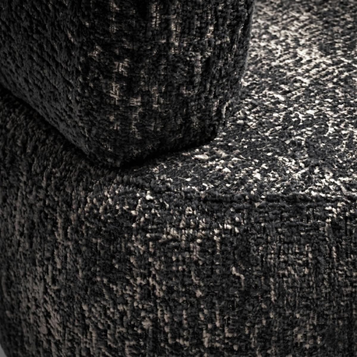 SESSEL Laila, Drehsessel mit runder Form, Schwarz, Geflecht-Stoff - Schwarz, Textil (95/75/97cm) - Beautysofa