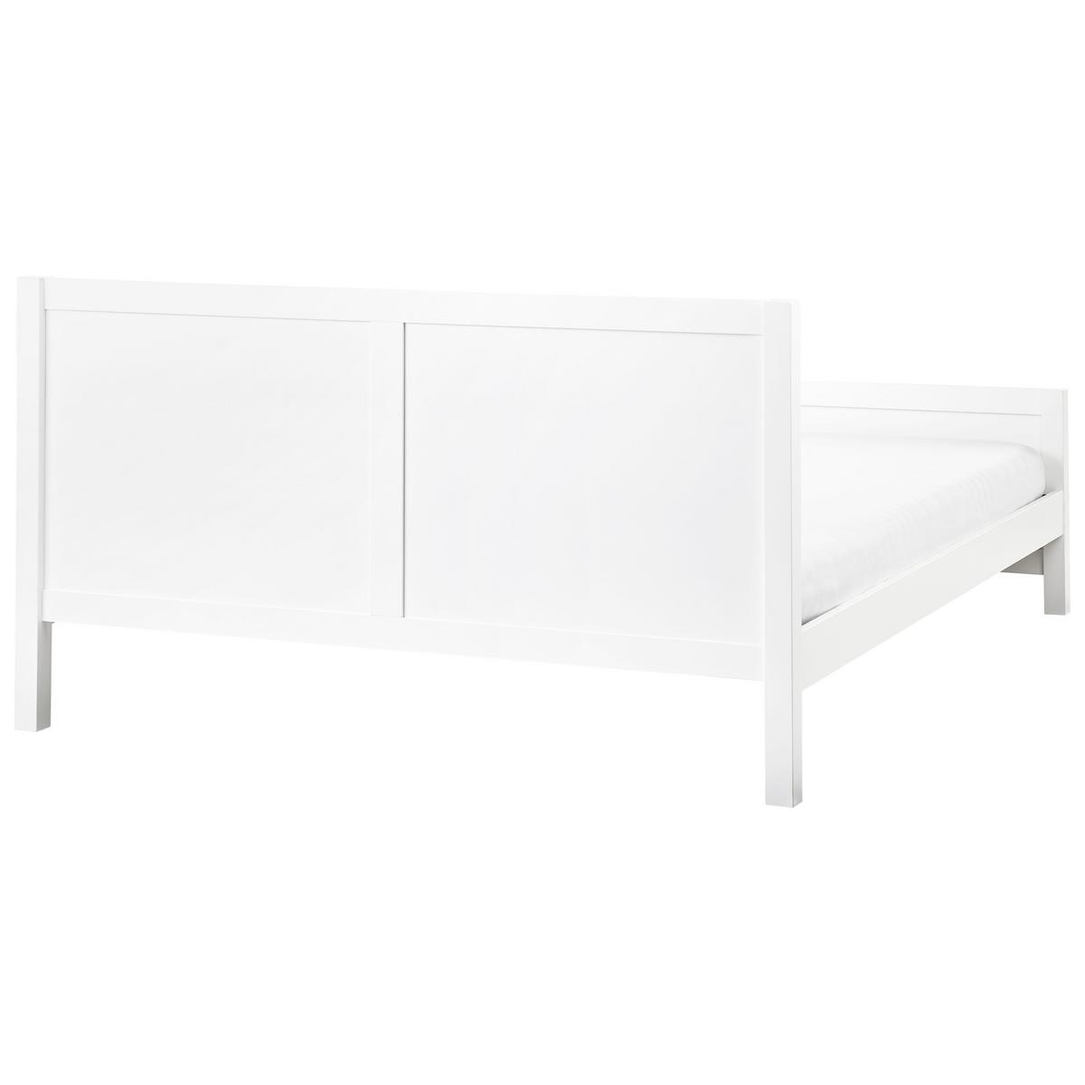 BETT mit Lattenrost 180x200 cm Weiß Champagnat - Weiß, Holz (180/200cm) - Beliani