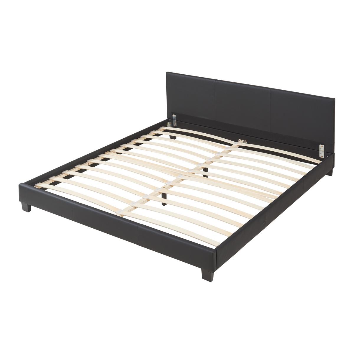 POLSTERBETT Albacete - Schwarz, Textil (160/200cm) - Corium