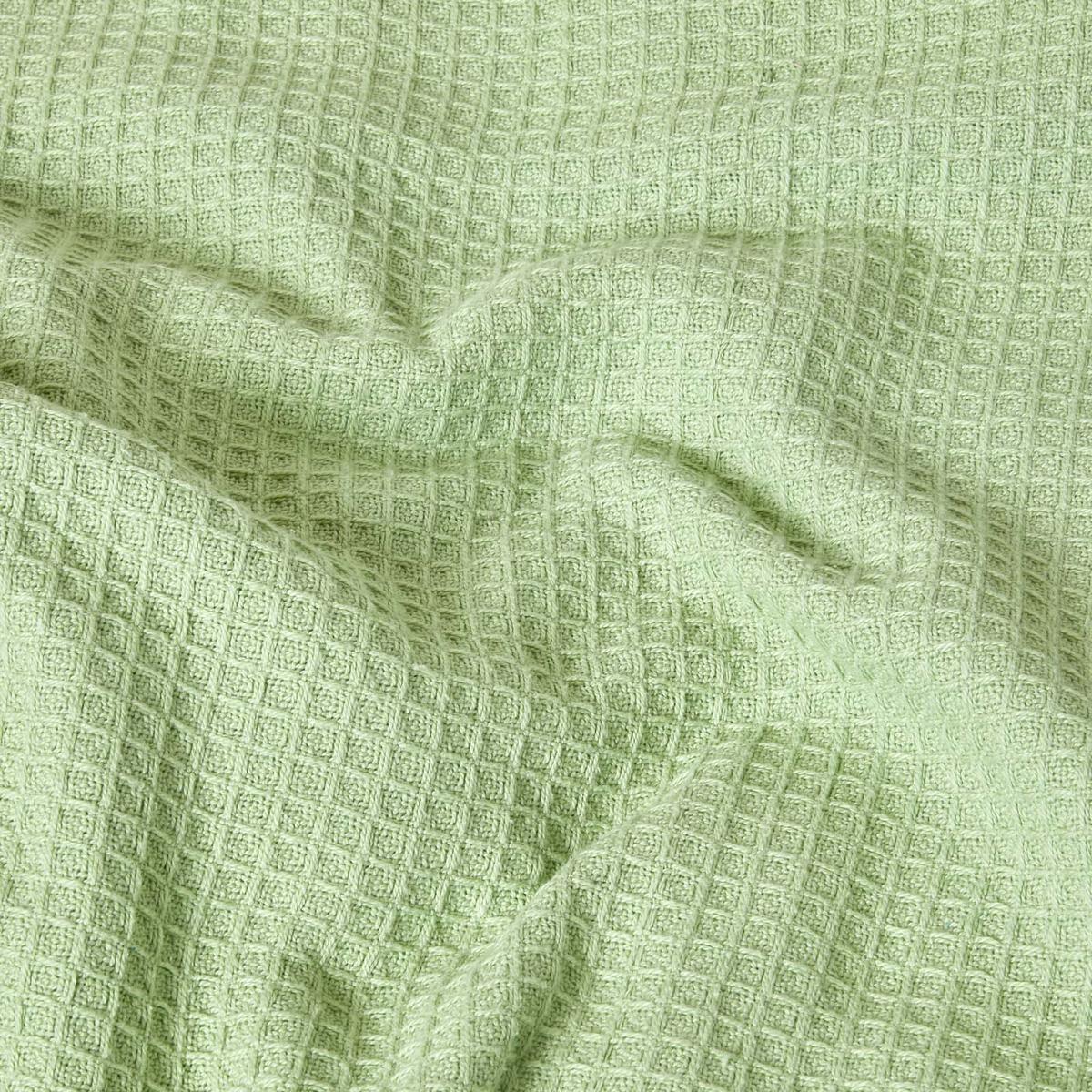 BIO-WOHNDECKE Waffelpiqué 230/280 cm - Grün, Textil (280/230cm) - Homescapes