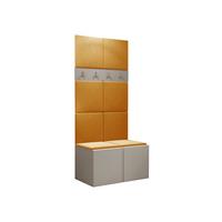 GARDEROBEN-SET Orion IV - Kaschmir/Orange, Holzwerkstoff/Kunststoff (84/186/46cm) - MIRJAN24