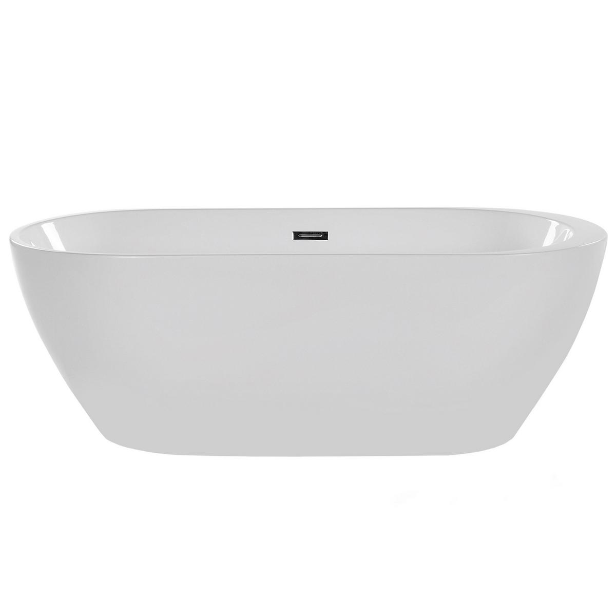 BADEWANNE FREISTEHEND 80x170x59 cm weiß Nevis - Weiß, Kunststoff (80/59/170cm) - Beliani