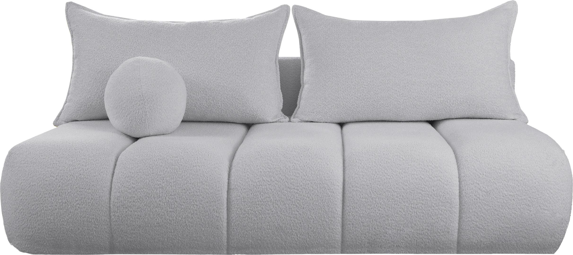 SCHLAFSOFA Milla mit Bettkasten, Hellgrau 205/97/85 cm - Hellgrau, Textil/Metall (205/97/85cm) - WFL GROUP